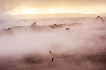 Sand storm in Dasht-e Lut, southern Iran
