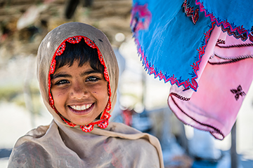 Portrait of a little Baloch girl